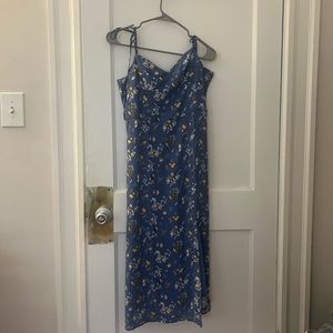 Floral Midi Dress with Slit